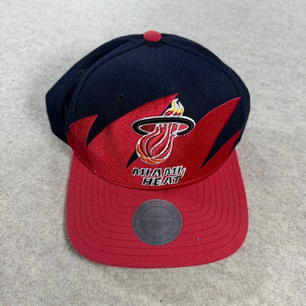 Mitchell & Ness Miami Heat Sharktooth Adjustable Snapback Hat Cap